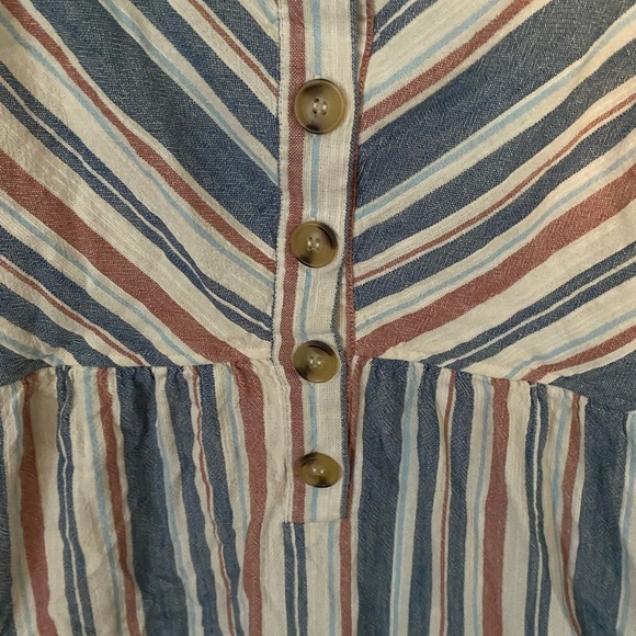 Madison & Berkeley Blue and White Ruched Sundress - Picture 2 of 6